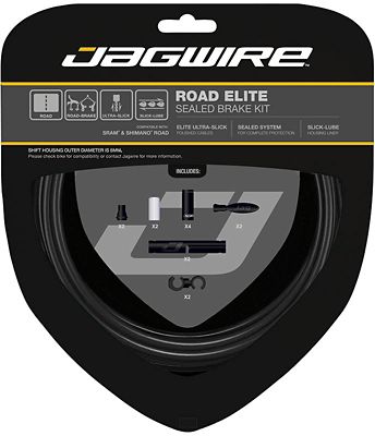 Jagwire Road Elite Sealed Brake Cable  Kit - Stealth Black, Stealth Black